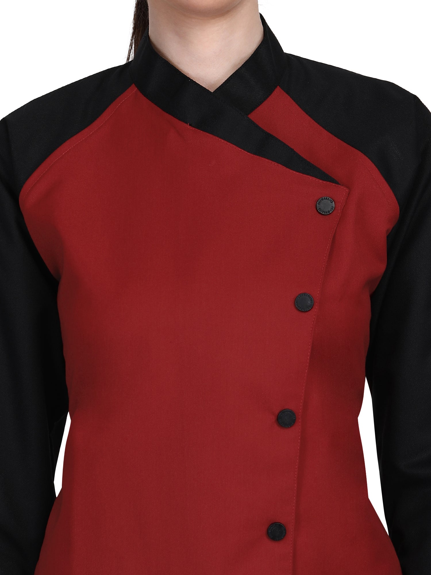 3/4 Sleeves New Chef Coat Jacket Uniform for women ideal for food service, Caterers and Culinary professional – Red